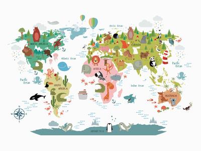 Kid S Maps Art Prints Paintings Posters Framed Wall Artwork For Sale Art Com