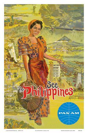 Over Paris France Pan American Kerne Erickson Vintage Style Travel Poster Print Over Paris France Pan American Kerne Erickson Vintage Style Travel Poster Print