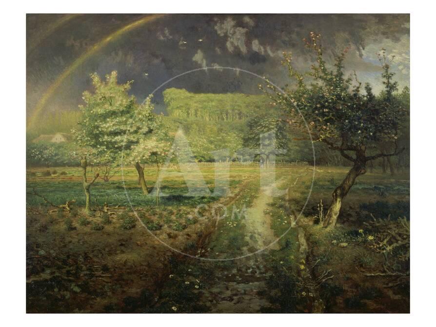 Spring Landscape with Rainbow (Le Printemps), 1868/73 Giclee Print by