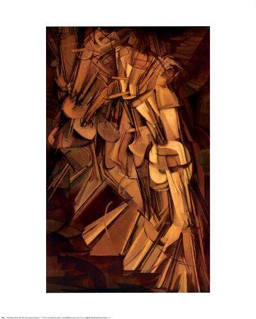 Nude Descending A Staircase No Art Print By Marcel Duchamp At Art