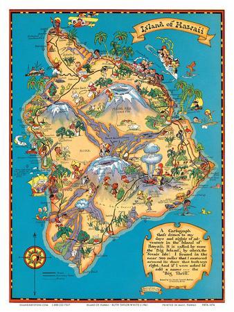 Hawaiian Island Of Hawaii Big Island Map Hawaii
