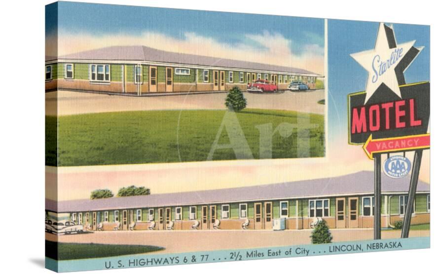 Starlite Motel Lincoln Nebraska Art Print At Art Com