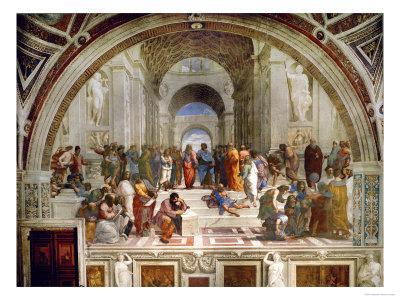 RAPHAEL ~ SCHOOL OF ATHENS ~ 24x36 FINE ART POSTER NEW//ROLLED!