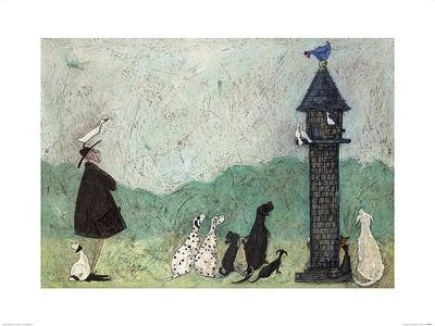 DOG ART PRINT Cake Expectations Sam Toft