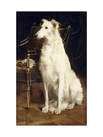 borzoi painting
