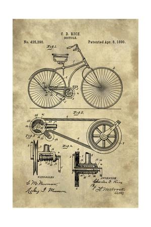 Vintage Style Bicycle Art Print Poster 18x24 1890 The Falcon Bicycle