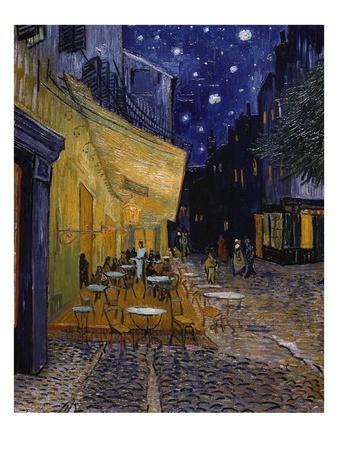 24x36 Van Gogh Cafe Terrace Art Print Poster shrink wrapped