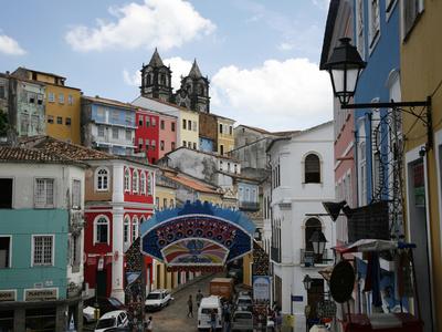 Brazil, Salvador, the Rio Branco palace balcony on the sea Stock