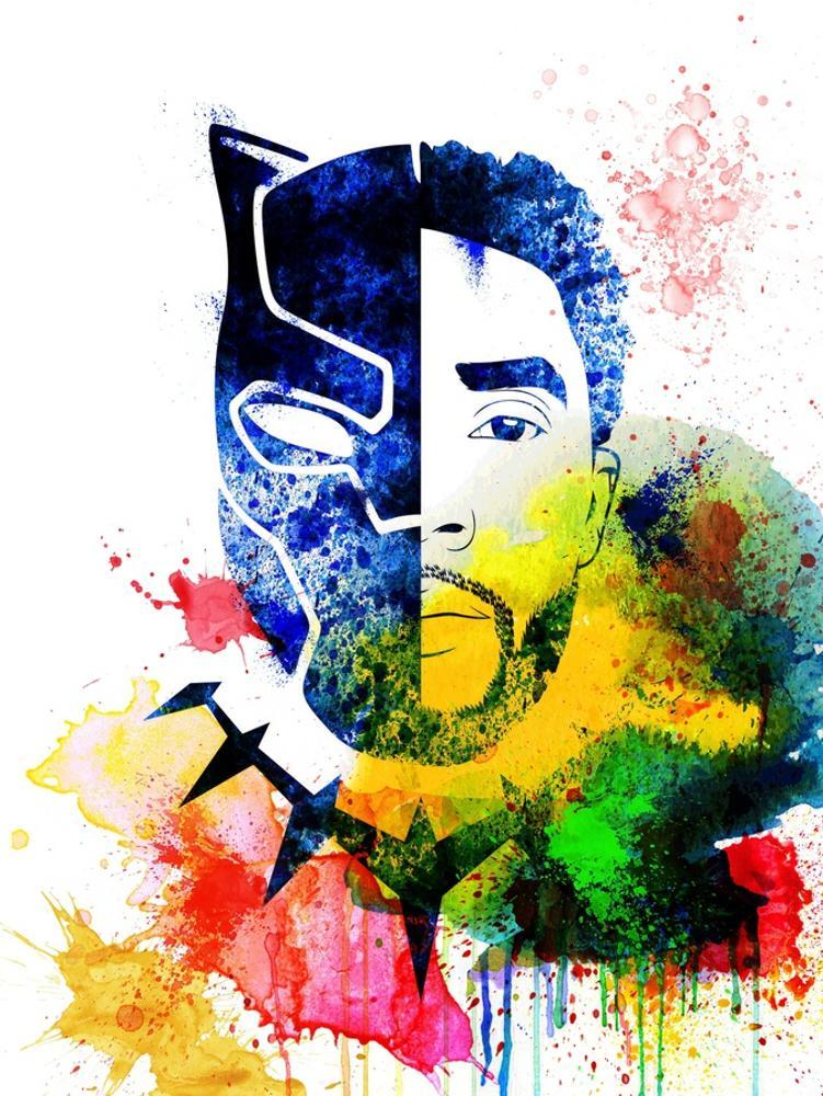 Image of Black Panther Watercolor I