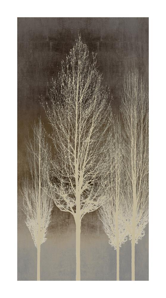 Image of Trees on Brown Panel II