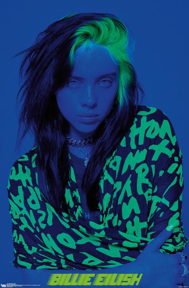 Image of Billie Eilish - Blue Premium Poster