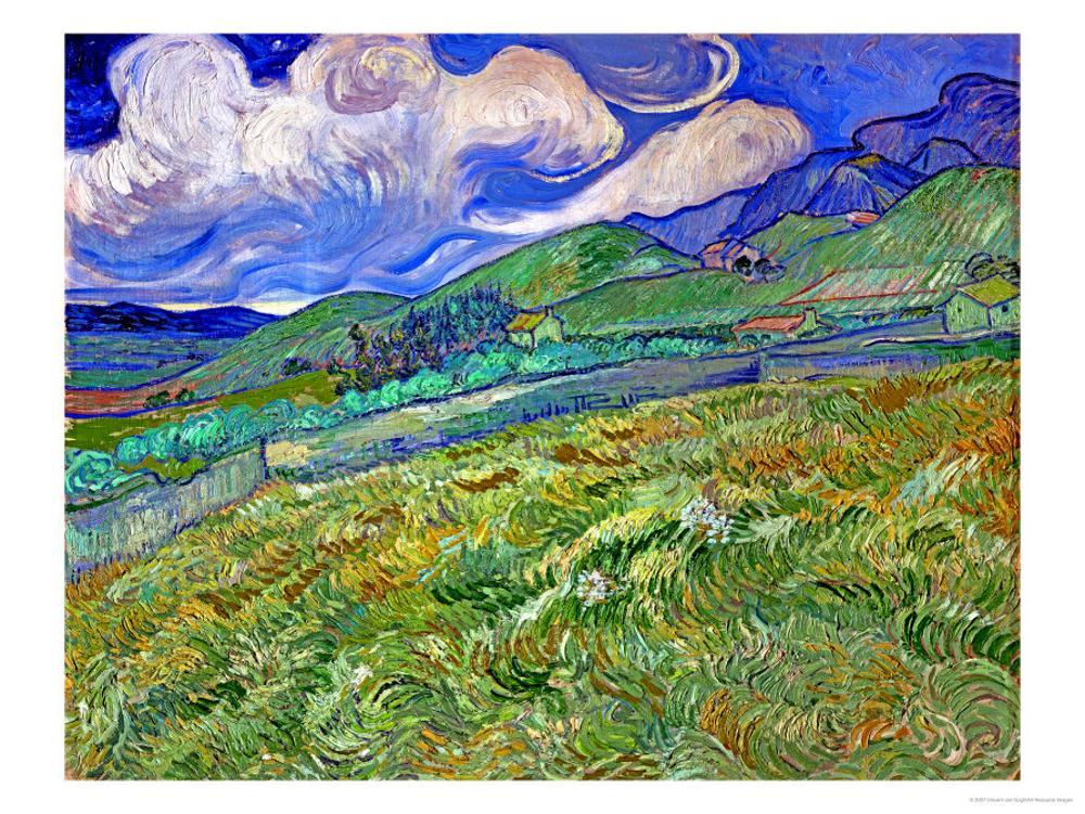 Wheatfield and Mountains, c.1889