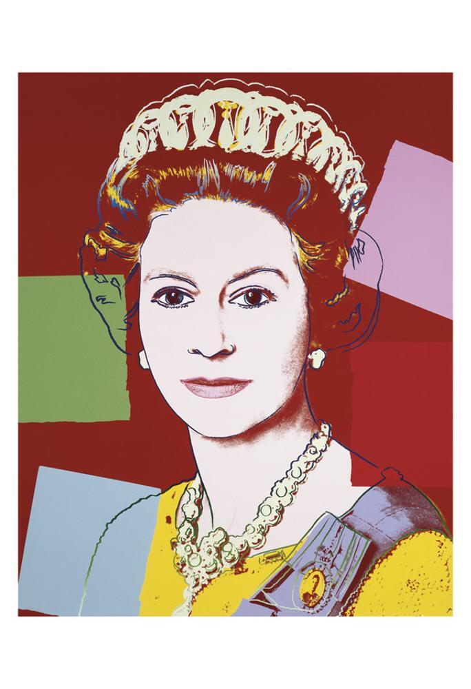 Image of Reigning Queens Queen Elizabeth II of the United Kingdom, 1985 dark outline