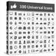100 Universal Icons-frbird-Stretched Canvas