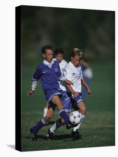 11 Year Old Boys Soccer Action-null-Premier Image Canvas