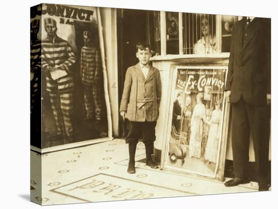 12-Year Old Usher in Princess Theatre, Birmingham, Alabama, c.1914-Lewis Wickes Hine-Stretched Canvas