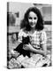 13 Year Old Actress Elizabeth Taylor Outside, Holding One of Her Many Pets, a Black Cat Named Jill-Peter Stackpole-Premier Image Canvas