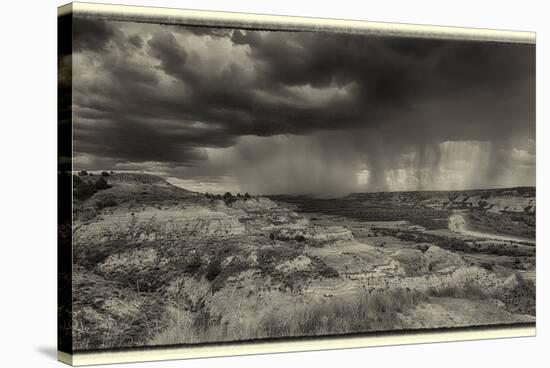 1306 Badlands B&W-Gordon Semmens-Stretched Canvas