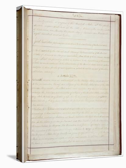14th Amendment to U.S. Constitution: Civil Rights Passed June 13, 1866, Ratified July 9, 1868-null-Stretched Canvas