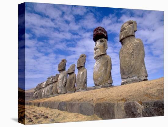 15 Moais at Ahu Tongariki, Easter Island, Chile-Walter Bibikow-Premier Image Canvas