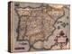 1570 Map of Spain, from Abraham Ortelius' Atlas, Theatrvm Orbis Terrarvm-null-Stretched Canvas