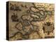 1570 Map of Zeeland. from Abraham Ortelius' Atlas, Theatrvm Orbis Terrarvm-null-Stretched Canvas