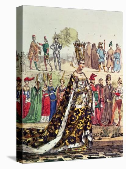 15th Century Fashion on Nobles from the Court of Charles VI of France (1380-1422)-null-Premier Image Canvas