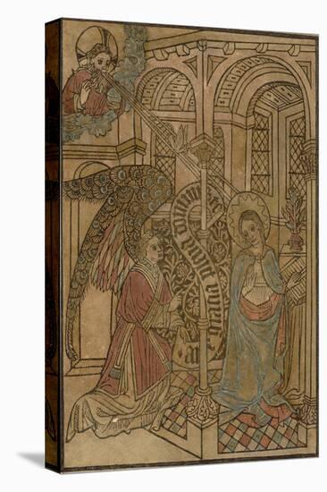 15th Century Woodcut of the Annunciation-null-Premier Image Canvas