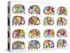 16 Elephants Pattern-Miguel Balbás-Premier Image Canvas