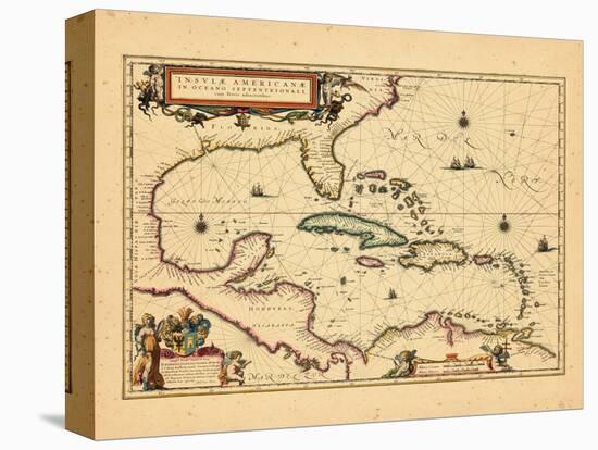 1635, West Indies, Central America-null-Premier Image Canvas