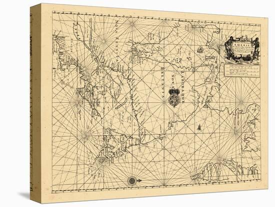 1689, A Chart of ye North part of/AMERICA./For Hudsons Bay Comonly called ye/NORTH WEST PASSAGE-null-Premier Image Canvas