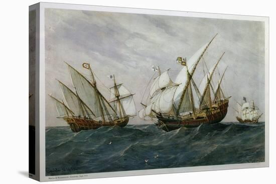 16th Century Caravels-Rafael Monleon Y Torres-Premier Image Canvas