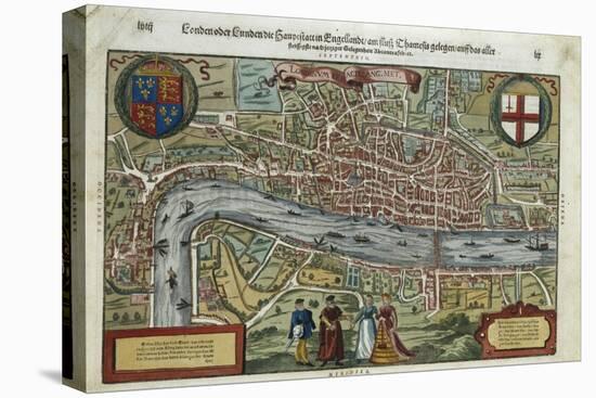 16th-Century Map of London-null-Premier Image Canvas