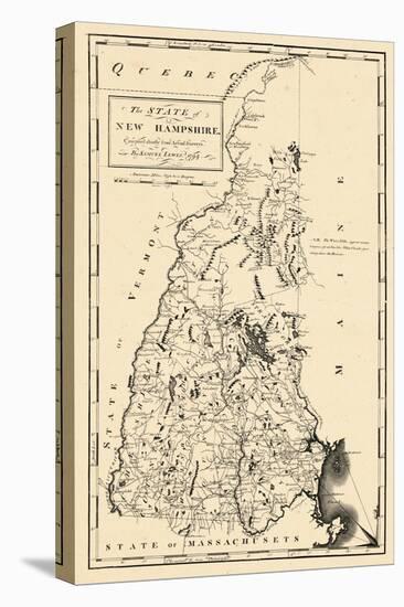 1794, New Hampshire State Map, New Hampshire, United States-null-Premier Image Canvas