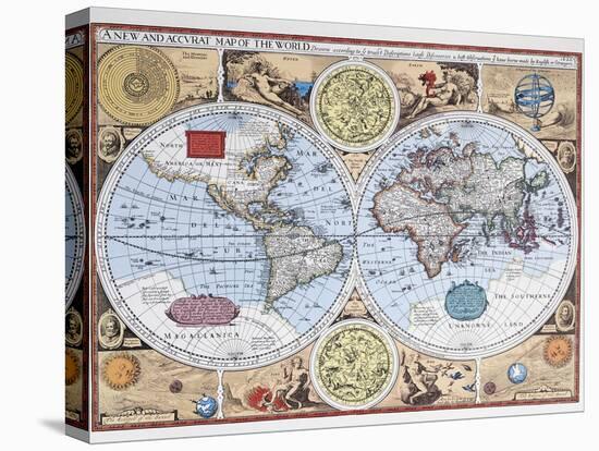 17th Century Map of the World-null-Premier Image Canvas
