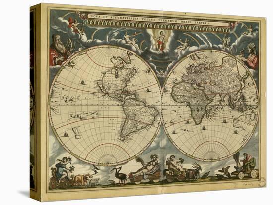 17th Century World Map-Library of Congress-Premier Image Canvas