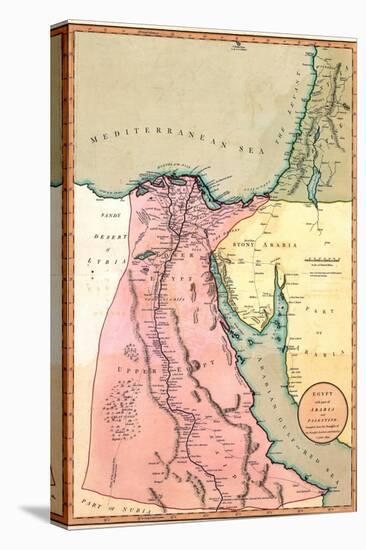 1803 Map of Egypt, with Part of Arabia and Palestine-null-Stretched Canvas