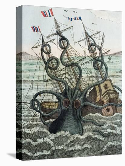 1815 Collosal Polypus Octopus And Ship-Paul Stewart-Premier Image Canvas