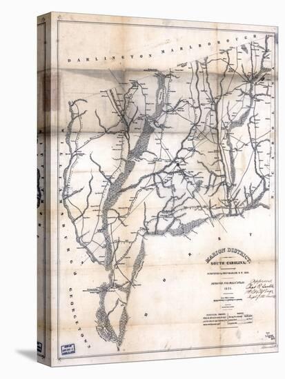 1825, Marion District surveyed 1818, South Carolina, United States-null-Premier Image Canvas