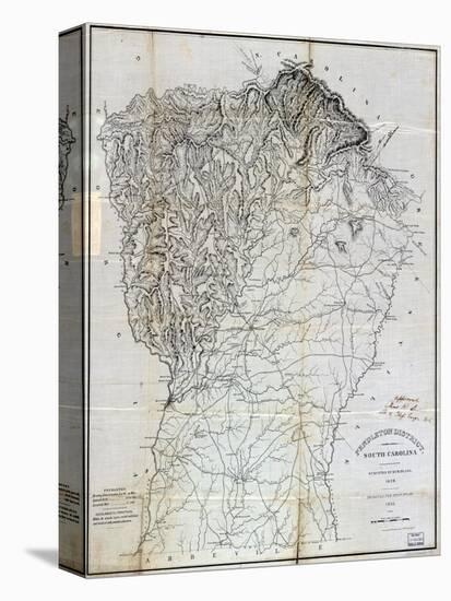 1825, Pendleton District surveyed 1820, South Carolina, United States-null-Premier Image Canvas