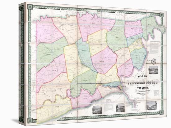 1852, Jefferson County - WV formerly VA Wall Map, West Virginia, United States-null-Premier Image Canvas