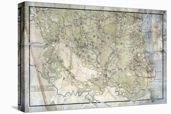 1863, Bertie County Wall Map, North Carolina, United States-null-Premier Image Canvas