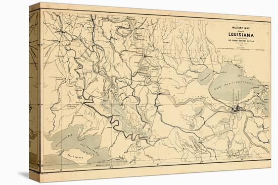 1863, New Orleans Louisiana Military Map, Louisiana, United States-null-Premier Image Canvas