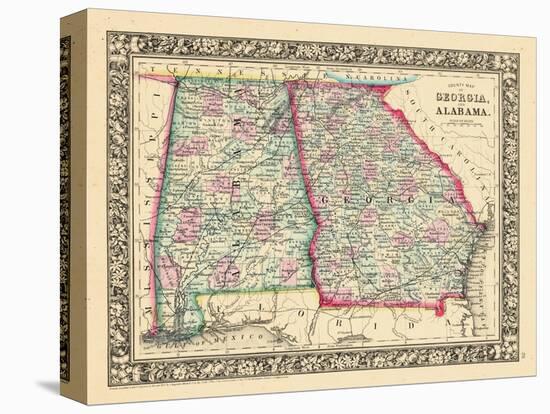 1864, Georgia and Alabama Mitchell Plate, Alabama, United States-null-Premier Image Canvas