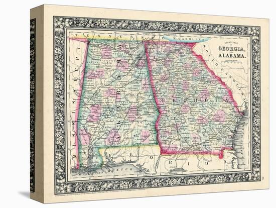 1864, Georgia and Alabama Mitchell Plate, Georgia, United States-null-Premier Image Canvas