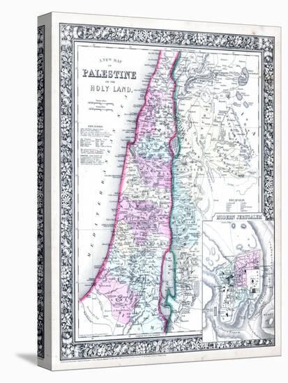 1864, Israel, Jordania, Palestine, Asia, Holy Land, Palestine, Modern Jerusalem-null-Premier Image Canvas