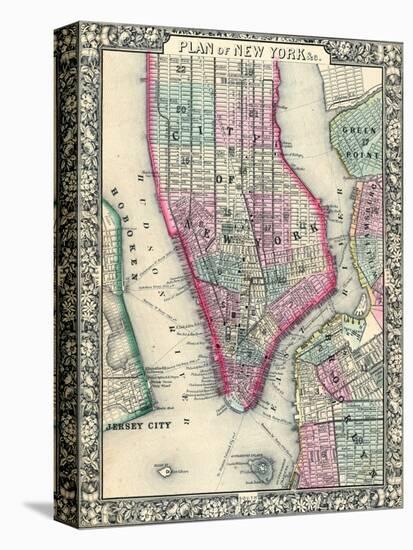 1864, New York, New York, Brooklyn, Manhattan, Jersey City, Hoboken-null-Premier Image Canvas