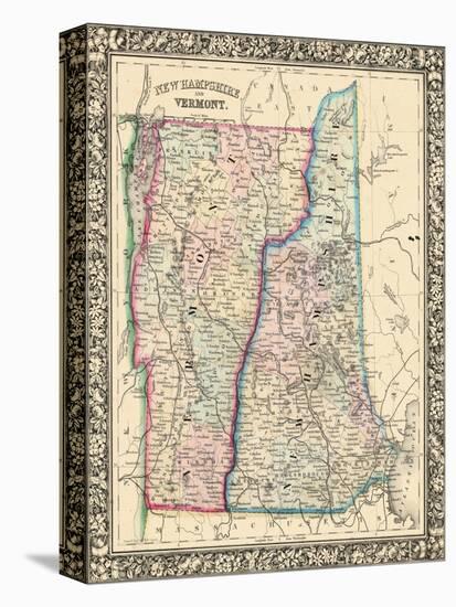 1864, United States, New Hampshire, Vermont, North America, New Hampshire and Vermont-null-Premier Image Canvas