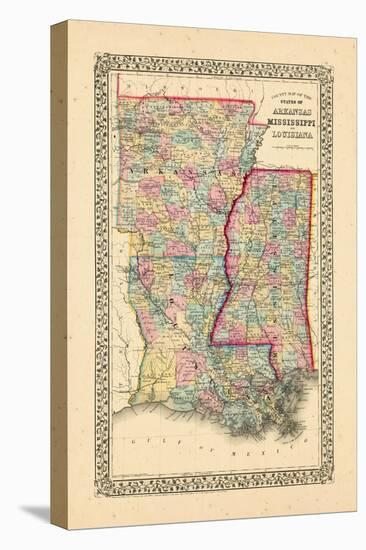 1867, Arkansas, Louisiana, Mississippi-null-Premier Image Canvas