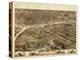 1868, Des Moines Bird's Eye View, Iowa, United States-null-Premier Image Canvas